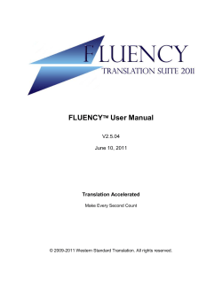FLUENCY&trade; User Manual