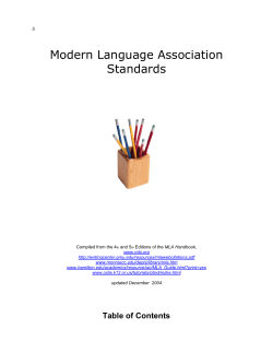 MLA Handbook - Sequoia High School