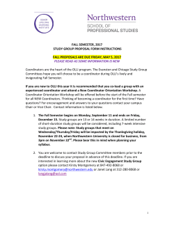 Fall Proposal Instructions 2017 - Northwestern University School of
