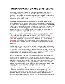 dynamic warm up and stretching