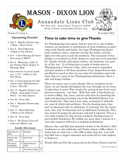 mason - dixon lion - Annandale Lions Club