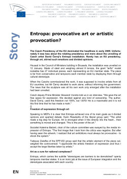 Entropa: provocative art or artistic provocation?