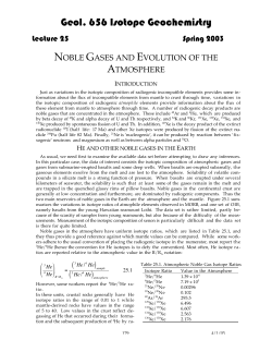 Noble Gases and Evolution of the Atmosphere