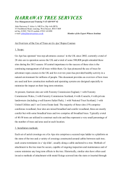 Overview of use of trees on Go Ape Courses