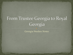 From Trustee Georgia to Royal Georgia