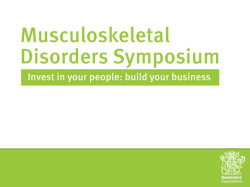 Musculoskeletal Disorders Symposium