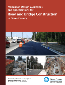 Manual on Design Guidelines and Specifications for