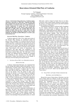 Benevolence-Oriented Filial Piety of Confucius