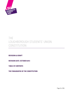 THE LOUGHBOROUGH STUDENTS` UNION CONSTITUTION