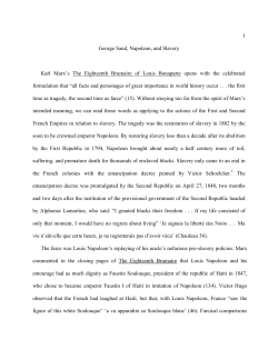 George Sand, Napoleon, and Slavery