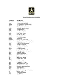 Common Army Acronyms