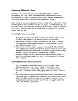 Footnotes Formatting Guide