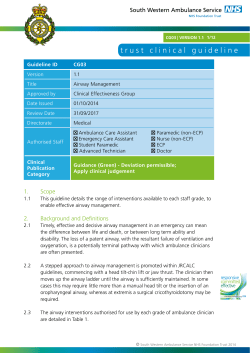 Airway Management - South Western Ambulance Service
