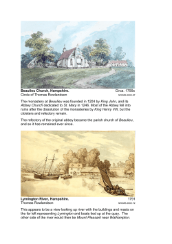Beaulieu Church, Hampshire. Circa. 1790s Circle of Thomas