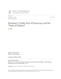 Petroleum V. Nasby, Poet of Democracy, and His