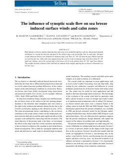 The influence of synoptic scale flow on sea breeze induced surface