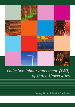 Collective labour agreement (CAO) of Dutch Universities