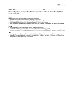 Multiple Choice, Conventions - Section II