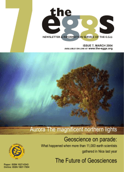 Aurora The magnificent northern lights Geoscience on parade: The