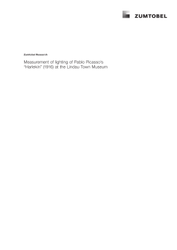 Measurement of lighting of Pablo Picasso`s &ldquo;Harlekin&rdquo;