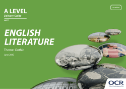 OCR A Level English Literature Delivery Guide