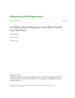 A Child-Centered Response to the Elkins Family Law Task Force