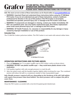 5712m metal pill crusher: operation instructions - Graham