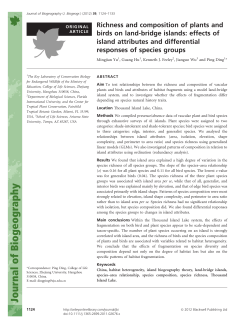 Richness and composition of plants and birds on land