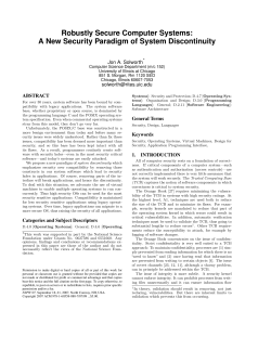 A New Security Paradigm of System Discontinuity
