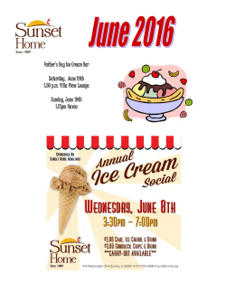 Father`s Day Ice Cream Bar Saturday, June 18th 1