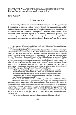 Comparative Analysis of Democracy and Sentencing in the United