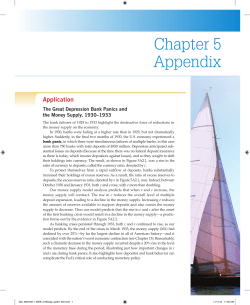 Chapter 5 Appendix: The Great Depression Bank Panics and the