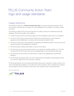 logo and usage standards - TELUS Community Investment