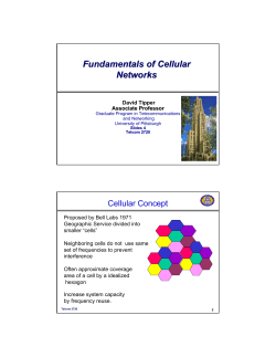 Fundamentals of Cellular Networks