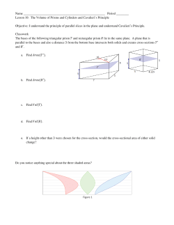 Lesson 10: The Volume of Prisms and Cylinders and C