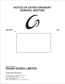 Notice of extra-Ordinary