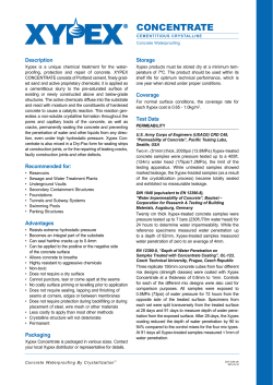 Concentrate Product Data