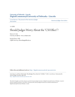 Should Judges Worry About the - DigitalCommons@University of