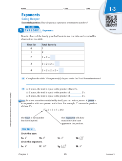 Exponents