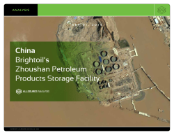 China Brightoil`s Zhoushan Petroleum Products Storage Facility