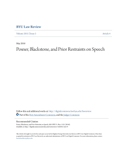 Posner, Blackstone, and Prior Restraints on Speech