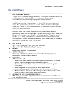 Quadrilaterals - Radford University