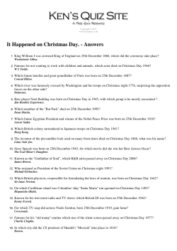 It Happened on Christmas Day.