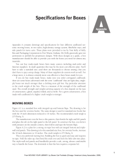 Specifications for Boxes