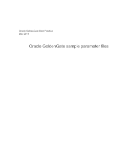 Oracle GoldenGate sample parameter files