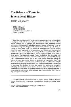 The Balance of Power in International History