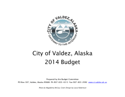 City of Valdez, Alaska 2014 Budget