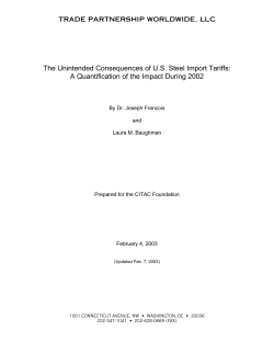 The Unintended Consequences of U.S. Steel Import Tariffs: A