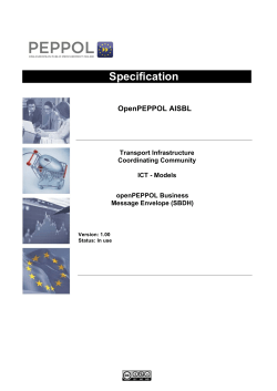OpenPEPPOL Envelope Specification