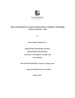 the government`s executions policy during the irish civil war 1922